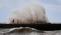 National Hurricane Center says Tropical Depression Bertha made second Texas landfall