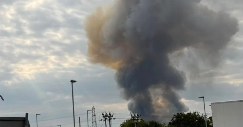 Essex Explosion smoke seen as far as Chelmsford and Maldon