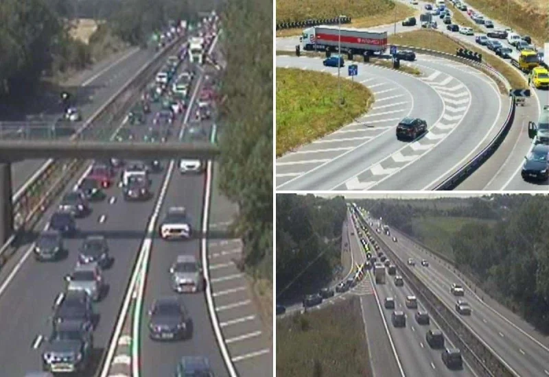 Kent Police leads M2 Traffic closure after six-vehicle crash