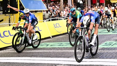 Van Der Poel wins final Tour stage in Paris after daring Montmartre move