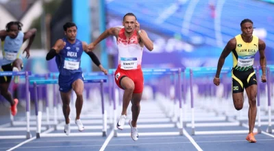 Sam Bennett wins 110m hurdles heat as Team England opens at Scotstoun Stadium