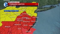 Tornado Watch in Philadelphia region Tuesday evening as storms move in — Delaware Tornado