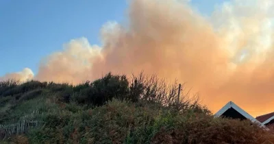 Fourteen fire appliances battle Dunwich Heath blaze