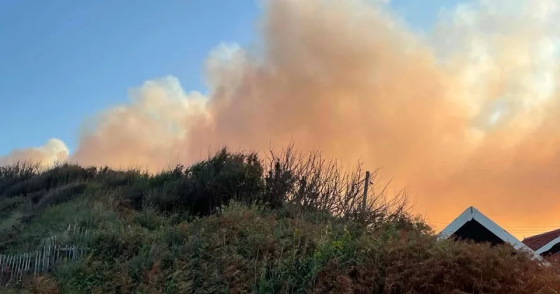 Fourteen fire appliances battle Dunwich Heath blaze