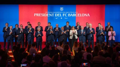 Joan Laporta absent as Fc Barcelona closes record revenue year near 1,100 million euros