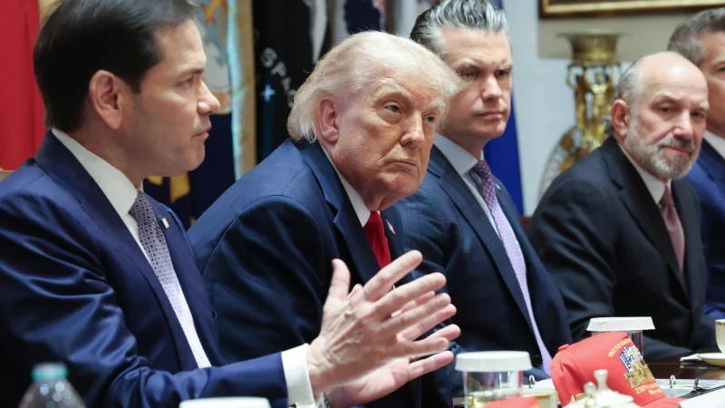 Donald Trump Holds Third Camp David Cabinet Meeting on Iran