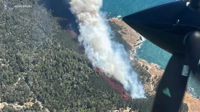 Officials close Highway 1 as Woodside Fire reaches 50 acres