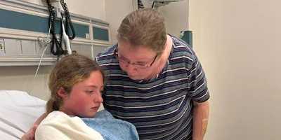 Natalee Staggs Needoh burst sent her to the ER