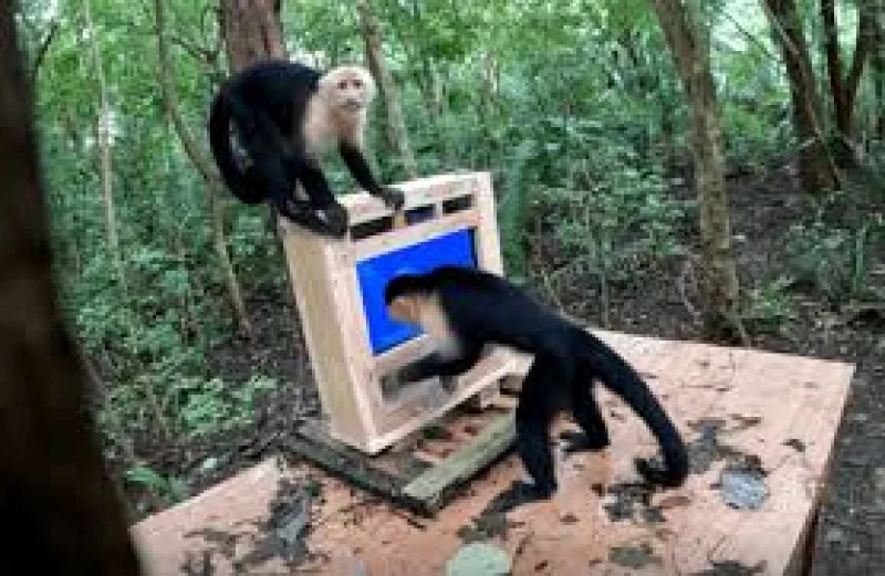 Costa Rica scientists use AI touchscreen with 16 Capuchin monkeys