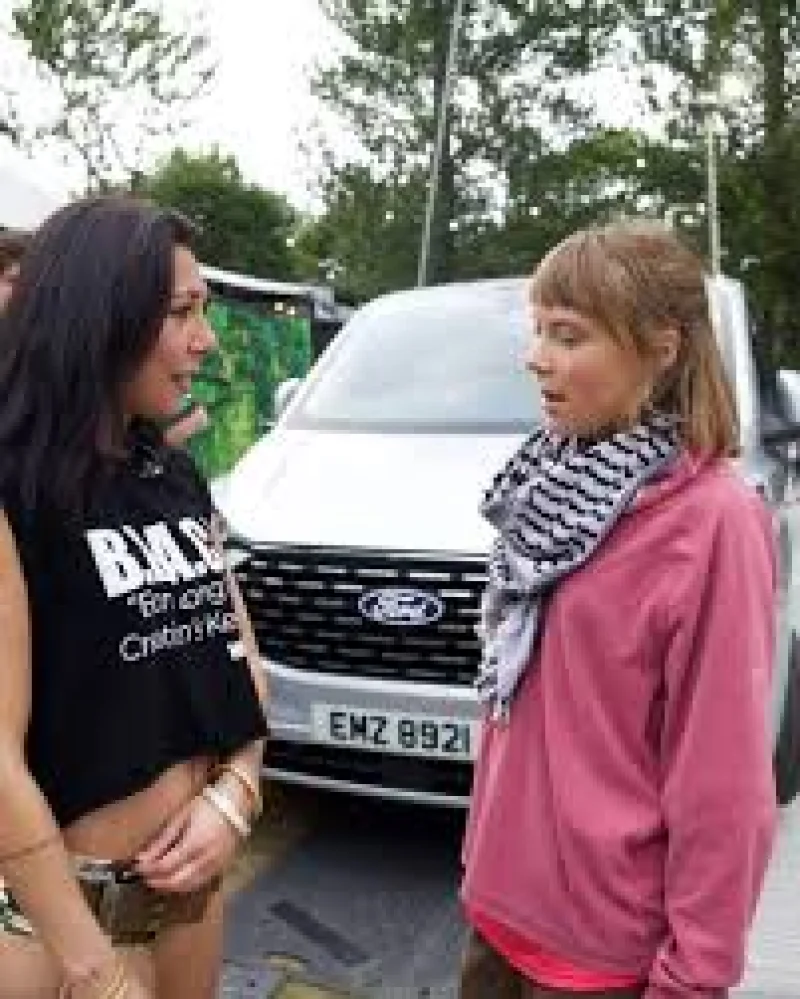 Greta Thunberg and Kneecap lead sold-out Uppa Falls concert in west Belfast