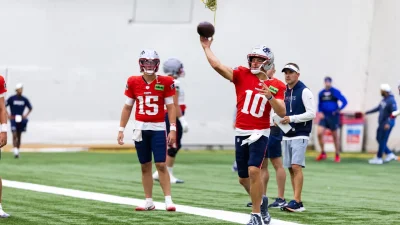 Christian Gonzalez wins most reps against A.J. Brown in Thursday Patriots camp practice