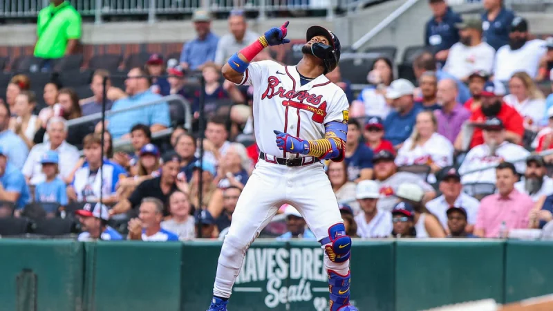 Ronald Acuña Jr. gets credit for 10th homer after Marlins outfielders collide
