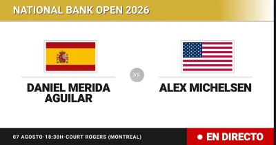 Daniel Merida Aguilar vs Alex Michelsen at 18:30 in National Bank Open — ATP1000 de Montreal live update