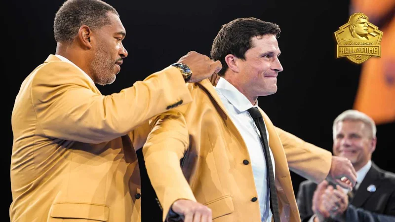 Luke Kuechly gets gold jacket from Julius Peppers as 2026 Nfl Hall Of Fame Class takes centre stage