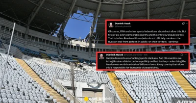 Andrij Szewczenko pokazuje zniszczenia stadionu Czornomoreć Tvn24