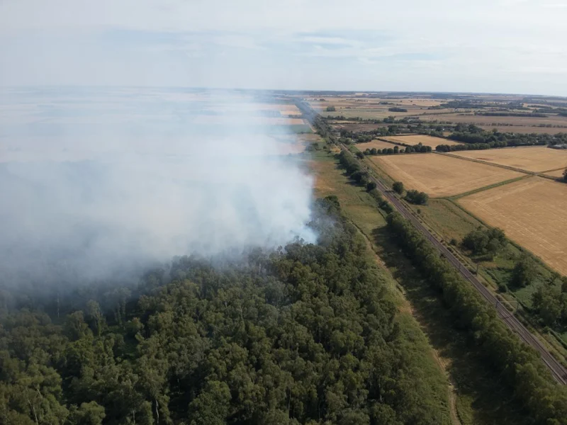 More than 80 firefighters tackle Holme Fen Fire at Holme Fen