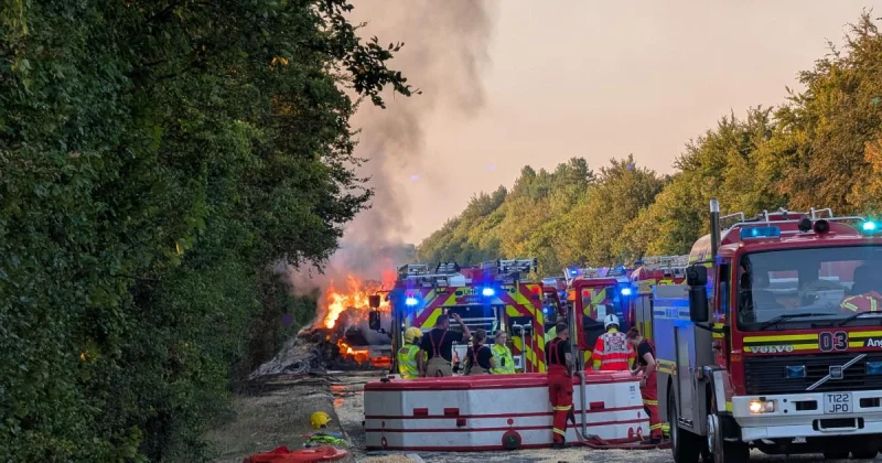 A34 standstill after vehicle fire brings severe delays