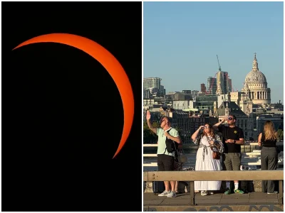 London Watches Solar Eclipse Peak Near 90 Per Cent — Eclipse Photo