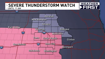 KCRG radar shows First Alert Day Thursday for eastern Iowa storms