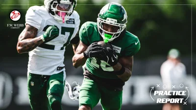 Isaiah Williams' 66-yard catch and TD highlight Jets Saturday scrimmage — Omar Cooper Jr
