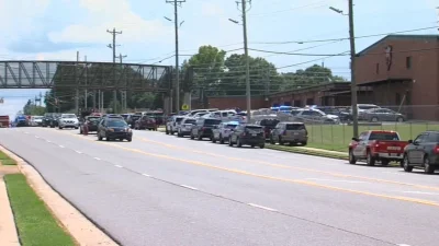 Houston County Sheriff's Office responds at Warner Robins High School after shooting reports