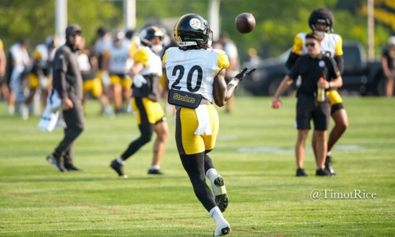 Kaleb Johnson could be moved for a Day 3 pick as the Steelers weigh a reset