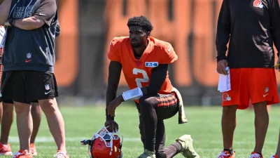 Shedeur Sanders Press Conference Apology: blister on his throwing hand could explain Browns training camp dip