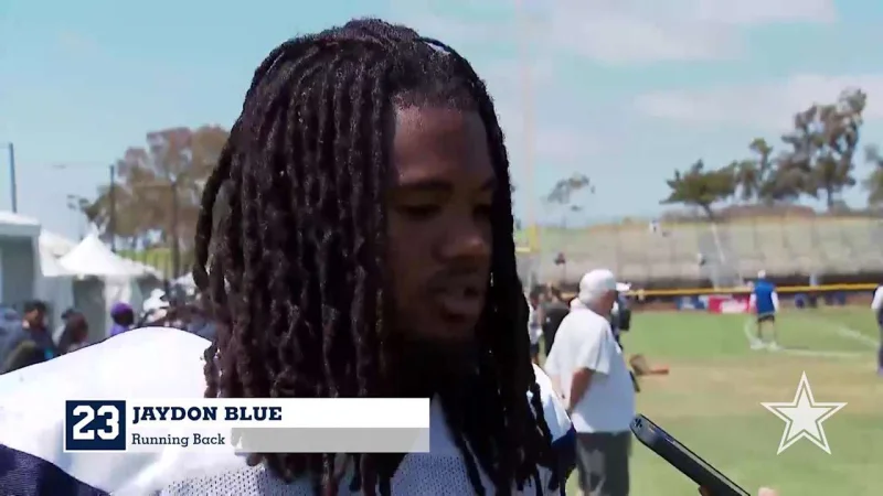 Jaydon Blue says pass protection growth is part of Cowboys RB competition