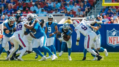 Jonathon Brooks’ preseason debut featured 3 carries, 1 catch and action into the second quarter — Najea Harris