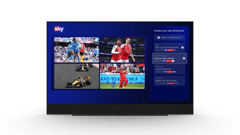 Sky Sports Multi-view Feature launches on 21 August, letting fans watch up to four live events on one screen