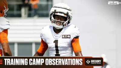 KC Concepcion's big plays steal the show in Browns Game joint practice against the Bills