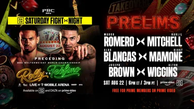 Gary Antonio Russell heads three-fight PBC Prelims card as Marco Romero faces Kahlil Mitchell on August 22, 2026