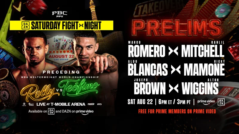 Gary Antonio Russell heads three-fight PBC Prelims card as Marco Romero faces Kahlil Mitchell on August 22, 2026