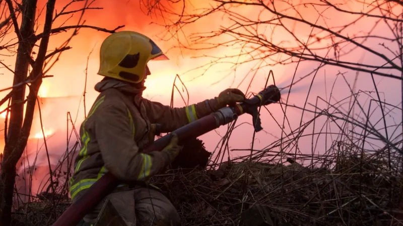 Six fire engines tackle Ilchester field fire near housing estate — Somerset Live