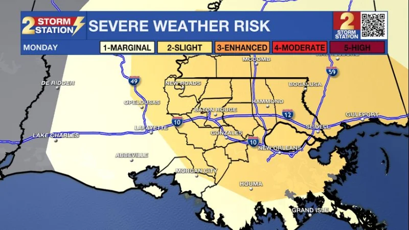 Storms Build Over Louisiana Monday With Rain Radar Watching 108 Degrees
