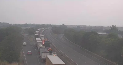 North Wales Police closes A55 Traffic Abergele on both carriageways