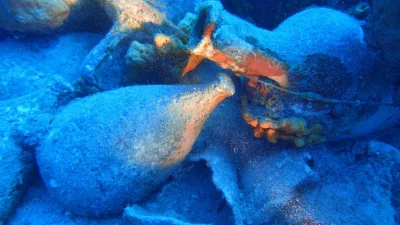 Divers Reveal Hundreds of Amphorae in Ancient Shipwreck In Andros, Greece