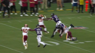 Adam Randall's 24-yard run against the Washington Commanders in Preseason Week 3
