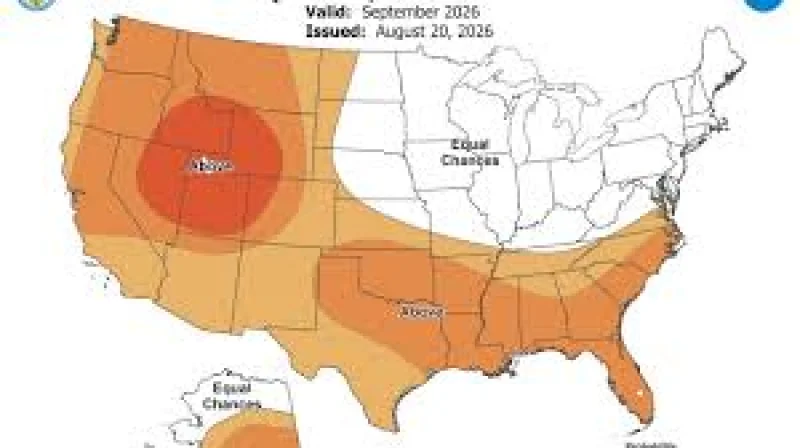 Old Farmer's Almanac September Forecast calls for 59 degrees in Atlantic Corridor