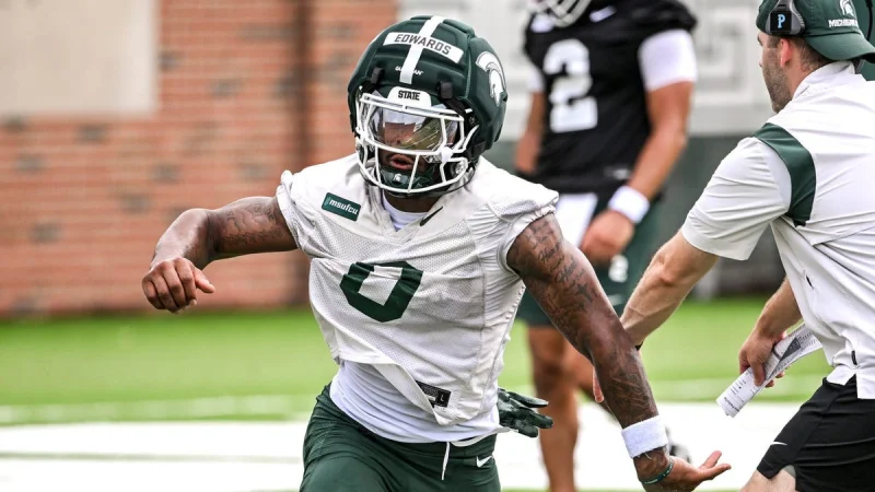 Cam Edwards wants to be the nation's best RB as Michigan State view him as their central weapon