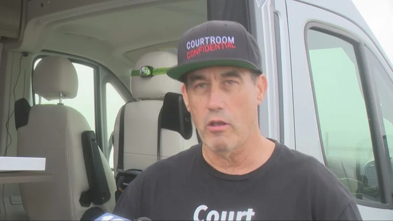Court Dawg Daniel drives RV to Plymouth for Clancy trial