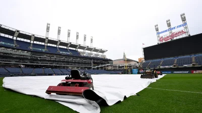Rain delays Game 1 of Tigers Vs Guardians doubleheader at Progressive Field