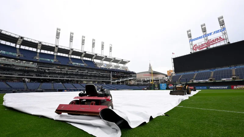 Rain delays Game 1 of Tigers Vs Guardians doubleheader at Progressive Field