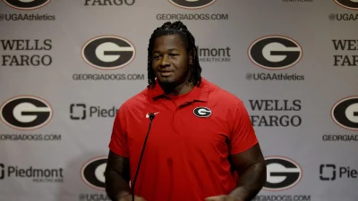 Chauncey Bowens speaks ahead of Georgia's 2026 season opener against Tennessee State