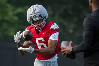 Jerquaden Guilford has already shed his black stripe — and that is bad news for everyone chasing Chris Henry Jr's Ohio State snaps