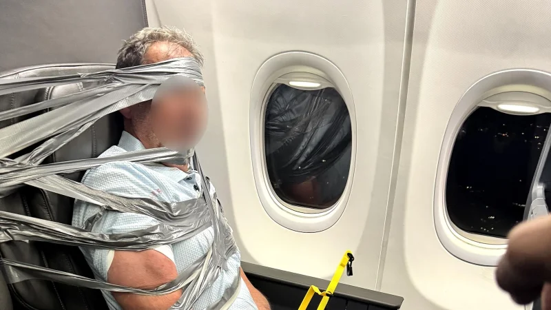 Arthur Lundeen restrained on AA 618 after Baltimore diversion — Duct Tape American Airlines