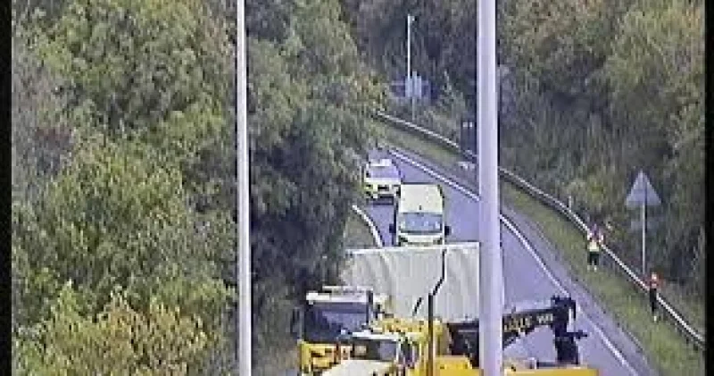 M5 Traffic Junction 21 slip road reopens after overturned lorry