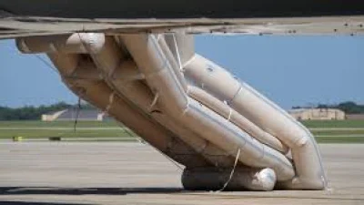 Donald Trump Air Force One Slide deployed during Joint Base Andrews check