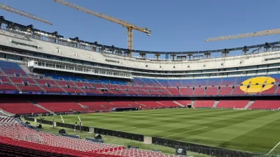 Camp Nou Still Unfinished as Fc Barcelona Vs Feyenoord Arrives