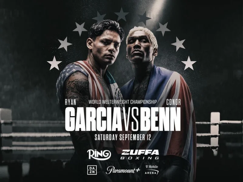 Dana White says Oscar De La Hoya likely won't cross paths at Garcia vs. Benn, with one fight left on the deal after Saturday night